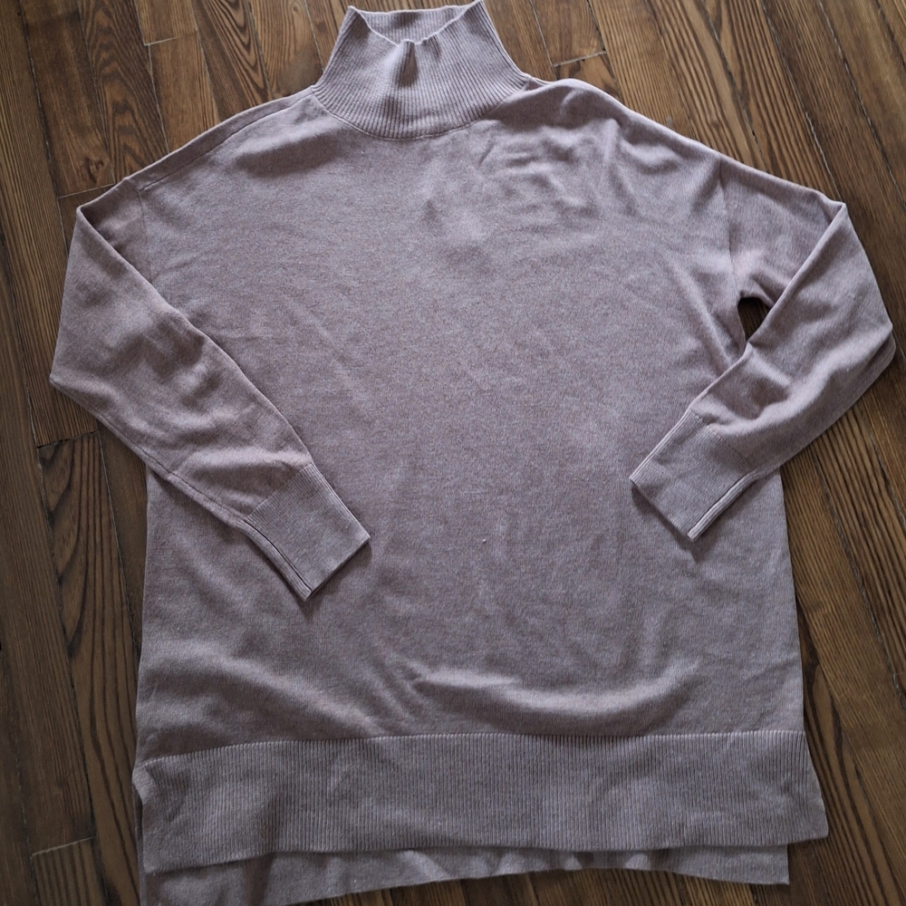 LOFT Light Camel Color Mock Turtleneck Sweater